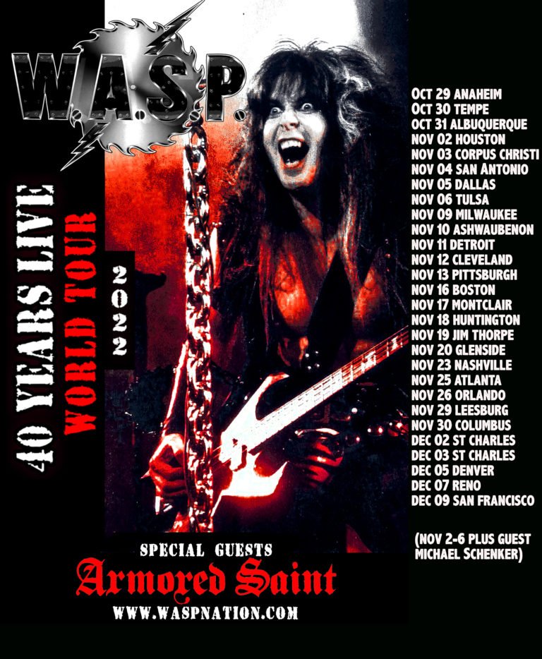 W.A.S.P. 40 Years Live Tour with Armored Saint