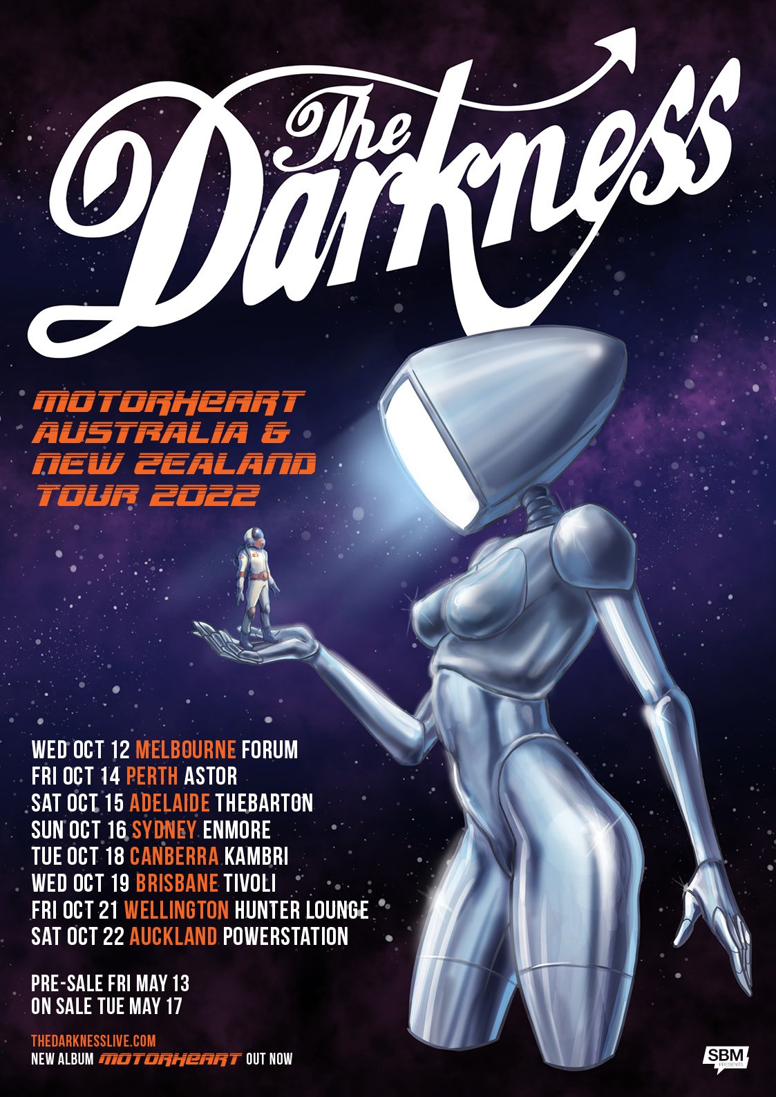 The Darkness Australia & New Zealand Tour 2022