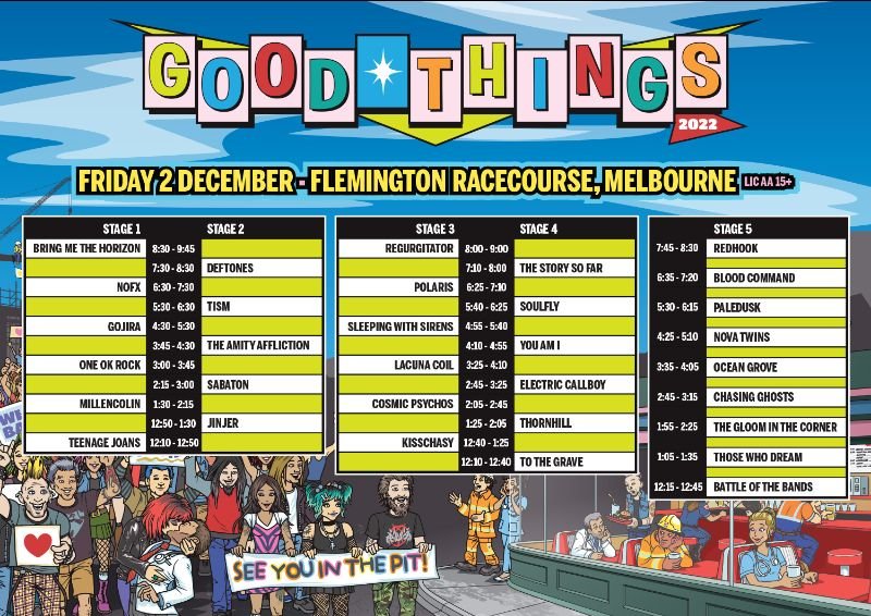 The Good Things Festival Reveal Maps And Timetables And The Addition Of More Artists Metal Roos 1756